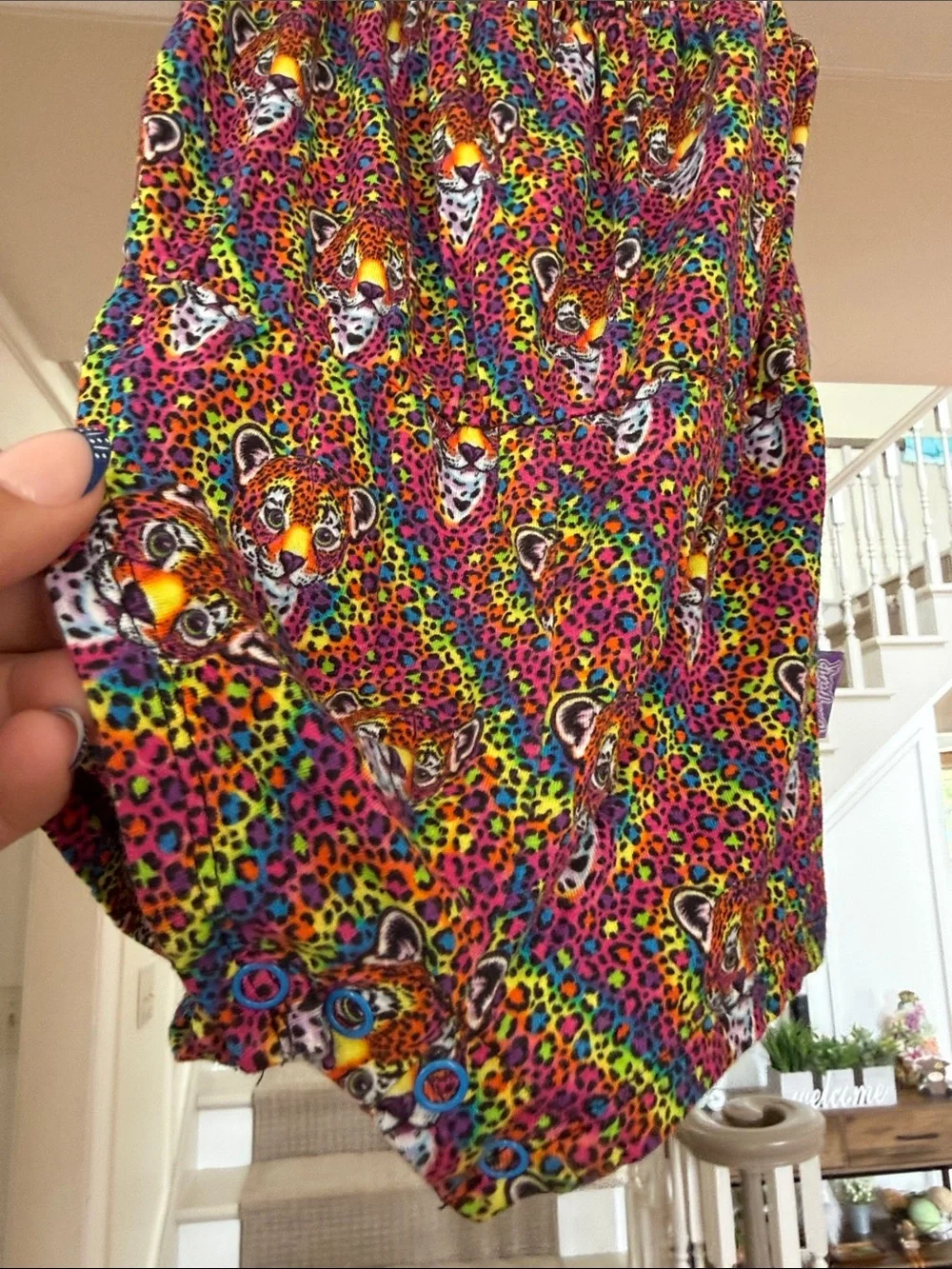 Posh Peanut Lisa Frank Leopard Romper